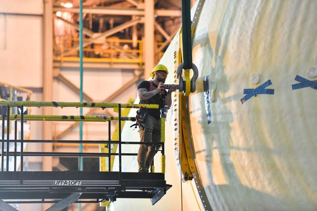 NASA image: Space Launch System Liquid Oxygen Tank Test Article Manufacturing at NASA’s Michoud Assembly Facility